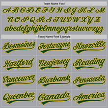 Загрузить изображение в средство просмотра галереи, Custom Gray Green-Gold Authentic Baseball Jersey
