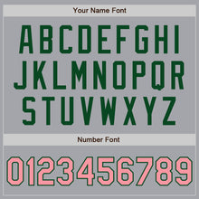 Load image into Gallery viewer, Custom Gray Medium Pink-Green Authentic Baseball Jersey
