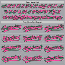 Laden Sie das Bild in den Galerie-Viewer, Custom Gray Pink-Green Authentic Baseball Jersey
