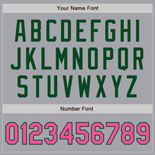 Laden Sie das Bild in den Galerie-Viewer, Custom Gray Pink-Green Authentic Baseball Jersey
