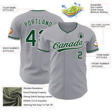 Загрузить изображение в средство просмотра галереи, Custom Gray Green-White Authentic Baseball Jersey
