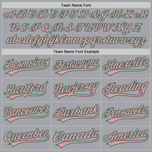 Load image into Gallery viewer, Custom Gray Medium Pink-Kelly Green Authentic Baseball Jersey
