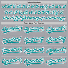 Загрузить изображение в средство просмотра галереи, Custom Gray Teal-White Authentic Baseball Jersey
