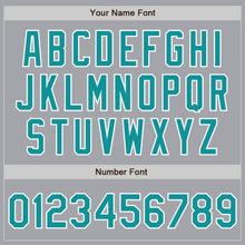 Загрузить изображение в средство просмотра галереи, Custom Gray Teal-White Authentic Baseball Jersey
