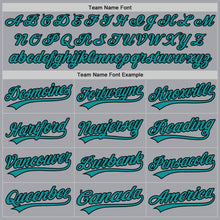Laden Sie das Bild in den Galerie-Viewer, Custom Gray Teal-Black Authentic Baseball Jersey
