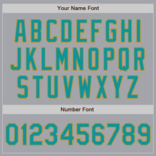 Загрузить изображение в средство просмотра галереи, Custom Gray Teal-Old Gold Authentic Baseball Jersey
