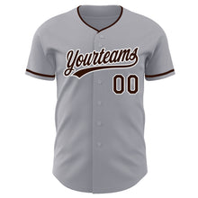 Загрузить изображение в средство просмотра галереи, Custom Gray Brown-White Authentic Baseball Jersey

