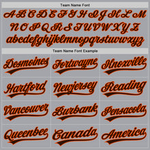 Charger l'image dans la galerie, Custom Gray Brown-Orange Authentic Baseball Jersey

