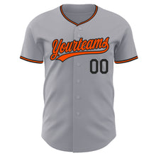 Загрузить изображение в средство просмотра галереи, Custom Gray Orange-Black Authentic Baseball Jersey
