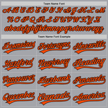 Загрузить изображение в средство просмотра галереи, Custom Gray Orange-Black Authentic Baseball Jersey
