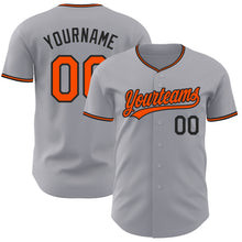 Загрузить изображение в средство просмотра галереи, Custom Gray Orange-Black Authentic Baseball Jersey
