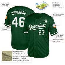 Load image into Gallery viewer, Custom Green White Mesh Authentic Throwback Baseball Jersey
