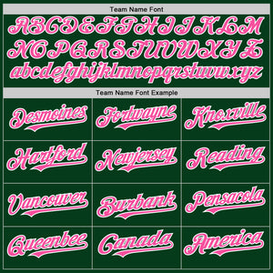 Custom Green Pink-White Mesh Authentic Throwback Baseball Jersey