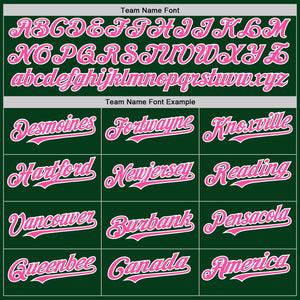 Custom Green Pink-White Mesh Authentic Throwback Baseball Jersey