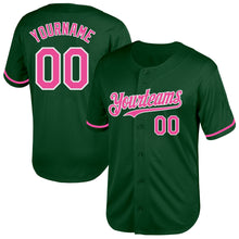 Laden Sie das Bild in den Galerie-Viewer, Custom Green Pink-White Mesh Authentic Throwback Baseball Jersey
