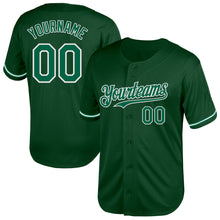 Load image into Gallery viewer, Custom Green Kelly Green-White Mesh Authentic Throwback Baseball Jersey
