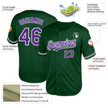 Laden Sie das Bild in den Galerie-Viewer, Custom Green Purple-White Mesh Authentic Throwback Baseball Jersey
