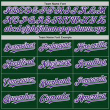 Load image into Gallery viewer, Custom Green Purple-White Mesh Authentic Throwback Baseball Jersey
