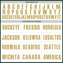 Load image into Gallery viewer, Custom Green White-Old Gold Authentic Baseball Jersey
