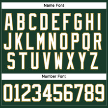 Charger l&#39;image dans la galerie, Custom Green White-Old Gold Hockey Lace Neck Jersey
