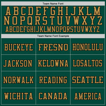 Load image into Gallery viewer, Custom Green Old Gold-Black Mesh Authentic Throwback Football Jersey
