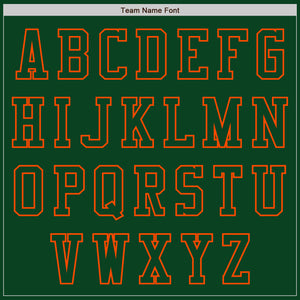 Custom Green Orange Authentic Baseball Jersey