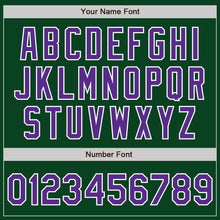 Load image into Gallery viewer, Custom Green Purple-White Authentic Baseball Jersey
