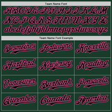 Laden Sie das Bild in den Galerie-Viewer, Custom Green Black-Pink Authentic Baseball Jersey
