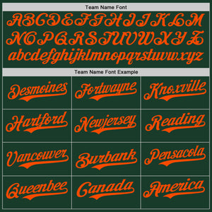 Custom Green Orange Authentic Baseball Jersey