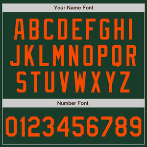 Custom Green Orange Authentic Baseball Jersey