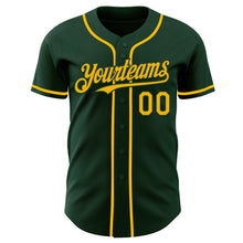 Laden Sie das Bild in den Galerie-Viewer, Custom Green Gold Authentic Baseball Jersey
