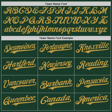 Laden Sie das Bild in den Galerie-Viewer, Custom Green Old Gold Authentic Baseball Jersey
