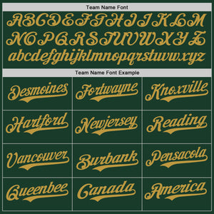 Custom Green Old Gold Authentic Baseball Jersey