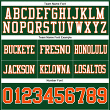 Load image into Gallery viewer, Custom Green Orange-White Authentic Football Jersey

