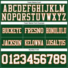 Load image into Gallery viewer, Custom Green White-Orange Authentic Football Jersey
