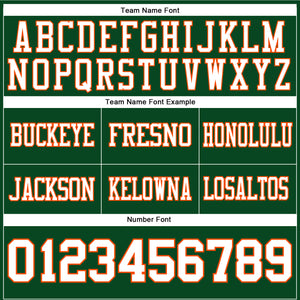 Custom Green White-Orange Authentic Football Jersey