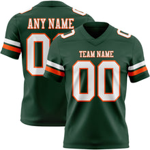 Load image into Gallery viewer, Custom Green White-Orange Authentic Football Jersey
