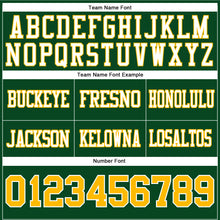 Load image into Gallery viewer, Custom Green Gold-White Authentic Football Jersey
