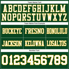 Load image into Gallery viewer, Custom Green White-Gold Authentic Football Jersey
