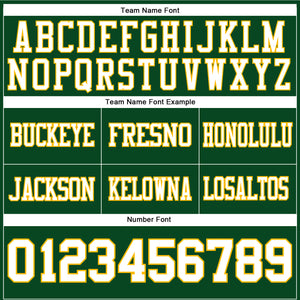 Custom Green White-Gold Authentic Football Jersey