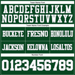 Custom Green White-Gray Authentic Football Jersey