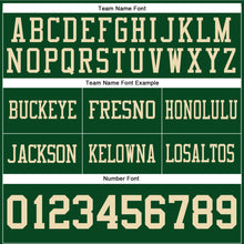 Load image into Gallery viewer, Custom Green Cream Authentic Football Jersey
