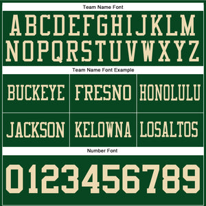 Custom Green Cream Authentic Football Jersey