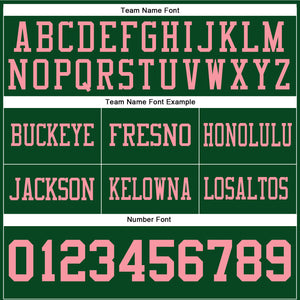Custom Green Medium Pink Authentic Football Jersey