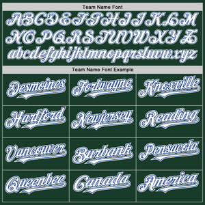 Custom Green White-Royal Authentic Baseball Jersey