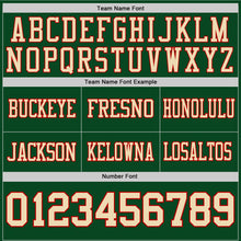 Load image into Gallery viewer, Custom Green Cream-Red Authentic Football Jersey

