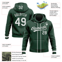 Load image into Gallery viewer, Custom Stitched Green White Baseball Pullover Sweatshirt Hoodie
