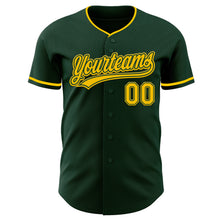 Charger l'image dans la galerie, Custom Green Yellow Authentic Baseball Jersey
