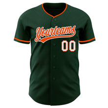 Загрузить изображение в средство просмотра галереи, Custom Green Orange-White Authentic Baseball Jersey
