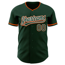 Charger l'image dans la galerie, Custom Green White-Orange Authentic Baseball Jersey
